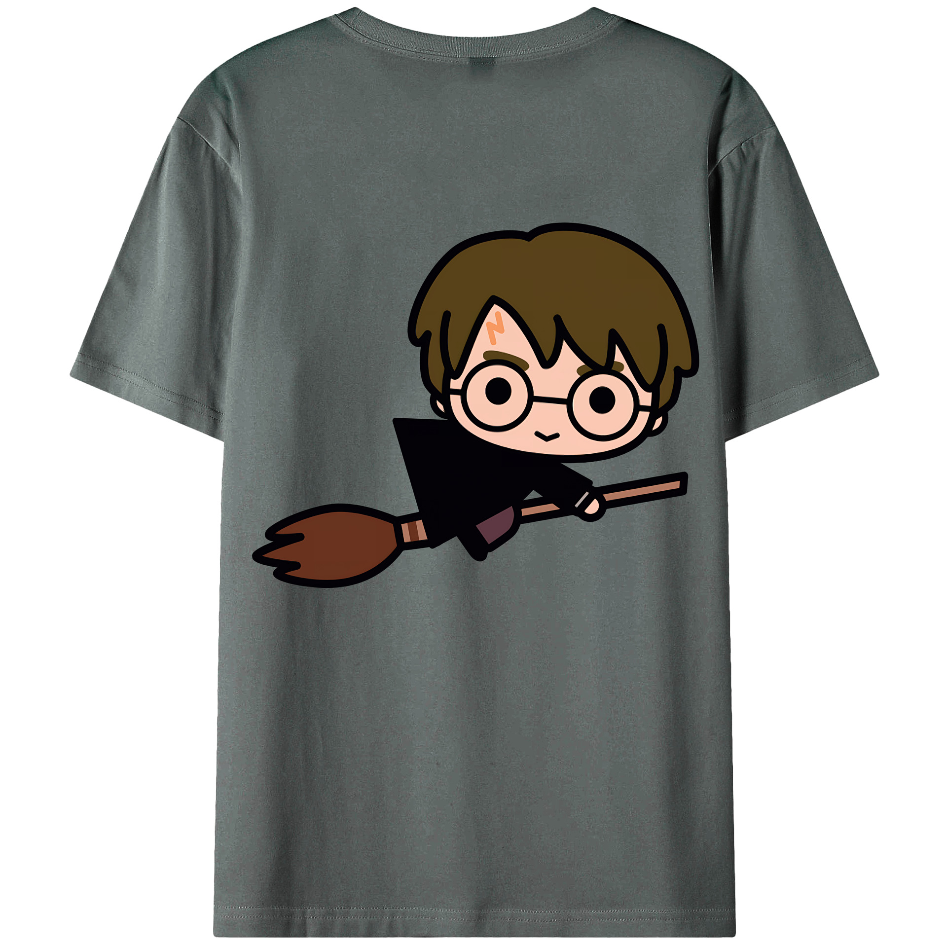 （画像用） Harry Potter ハリー・ポッターシリーズ 綿100％ メンズ半袖Tシャツ（バックプリント） 通気性